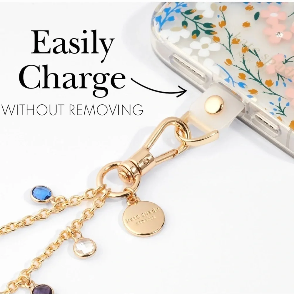 kate spade Phone Charm Bracelet in High Shine. Fits All Phones. - Picture 4 of 10